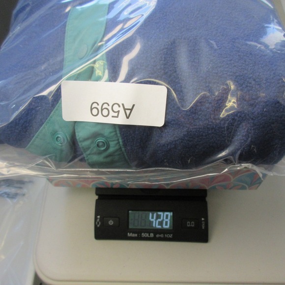 LL Bean Adults' Bean's Classic Fleece Pullover Unisex M XL Blue Snap Half 428 - Picture 16 of 16